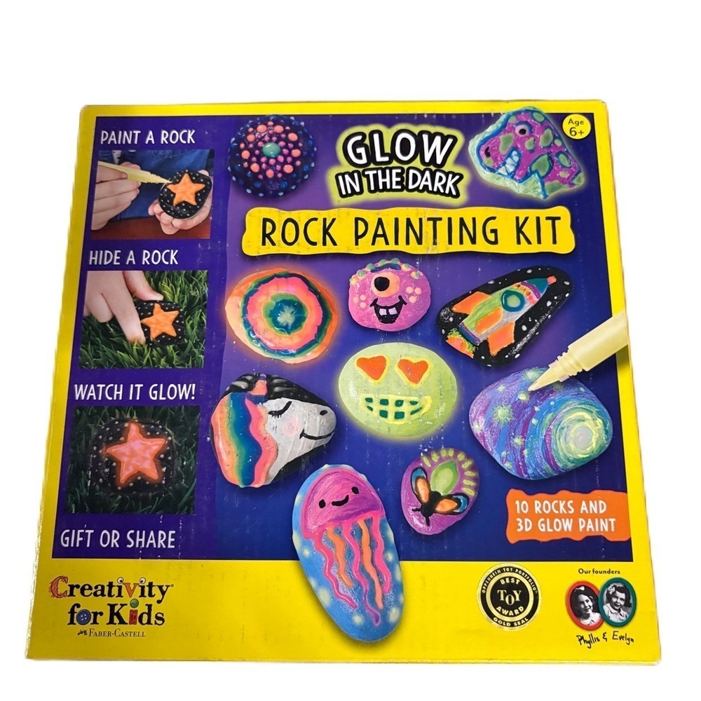 Glow in the Dark Rock Painting Kit NEW Craft